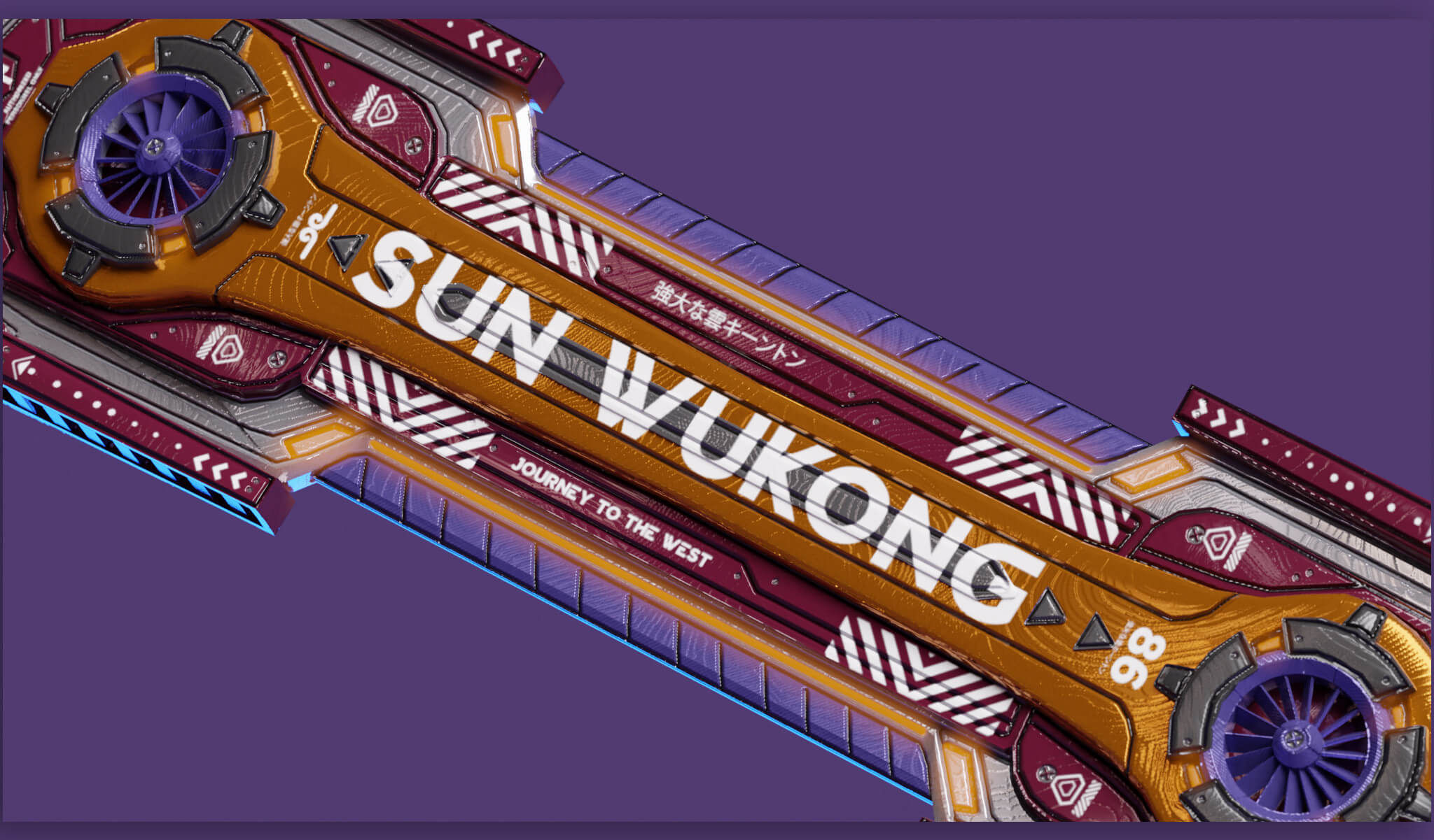 Wallpaper #_4tncpcBcm9NJah-ZnNf28 Sun Wukong the Monkey King Cyberpunk Version 3D Model by Hisqiefurqoni