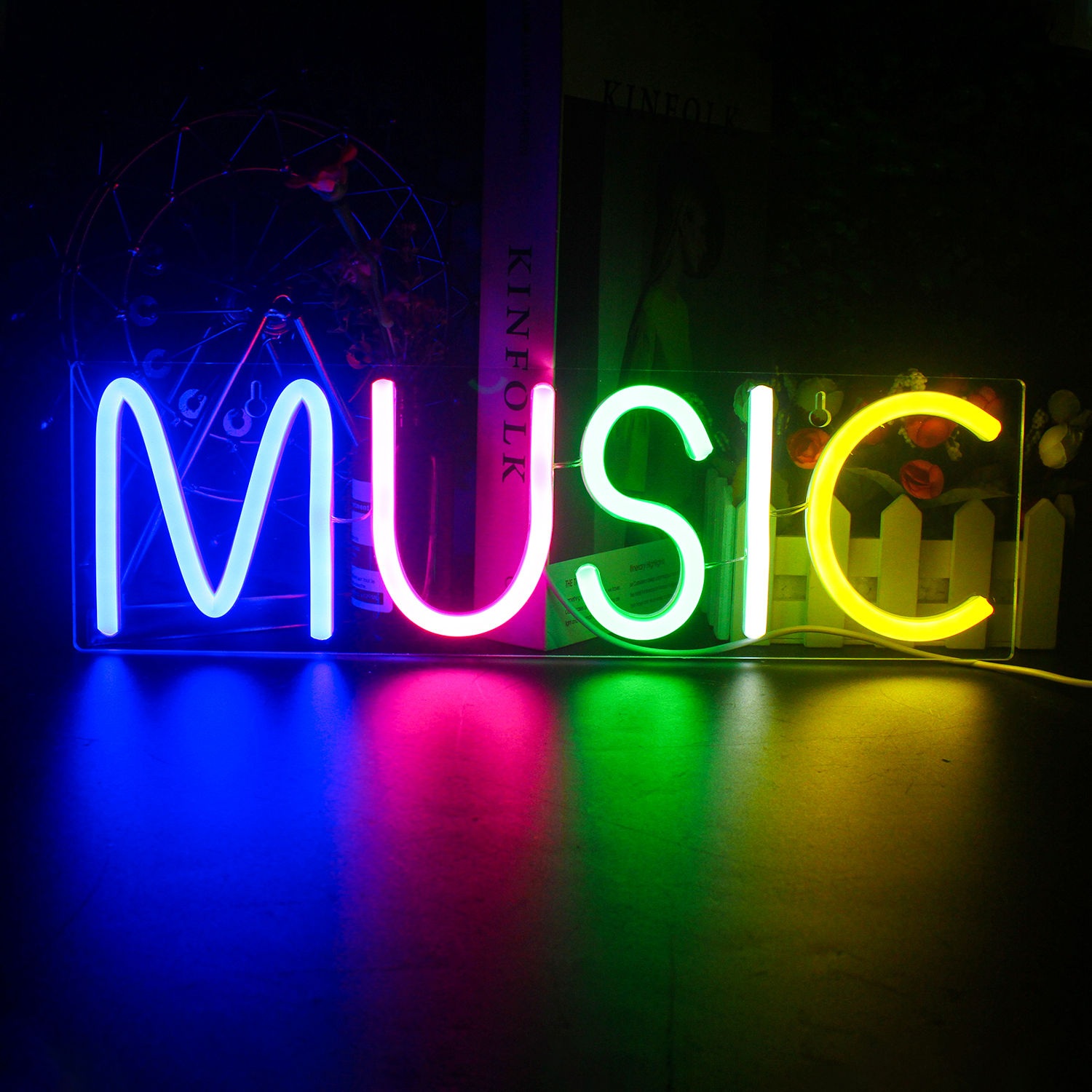 Wallpaper #32gqF5MBSpphPi3-sA2h133 Music Design Neon Sign LED Lights Custom Colour Night Light Wedding