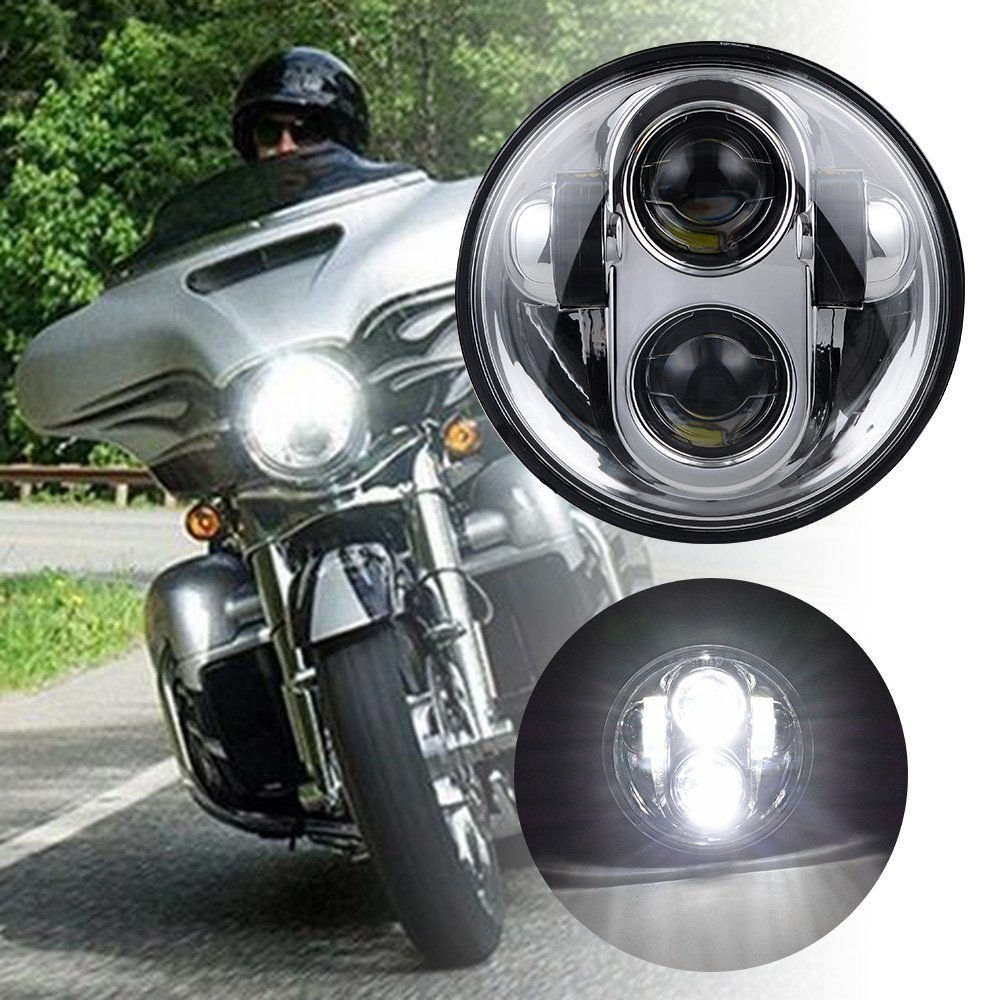Wallpaper #_bkg35IBJvJKYCmE2wi426 Round LED Headlight Motorcycle Harley 575inch Daymaker Projector LED
