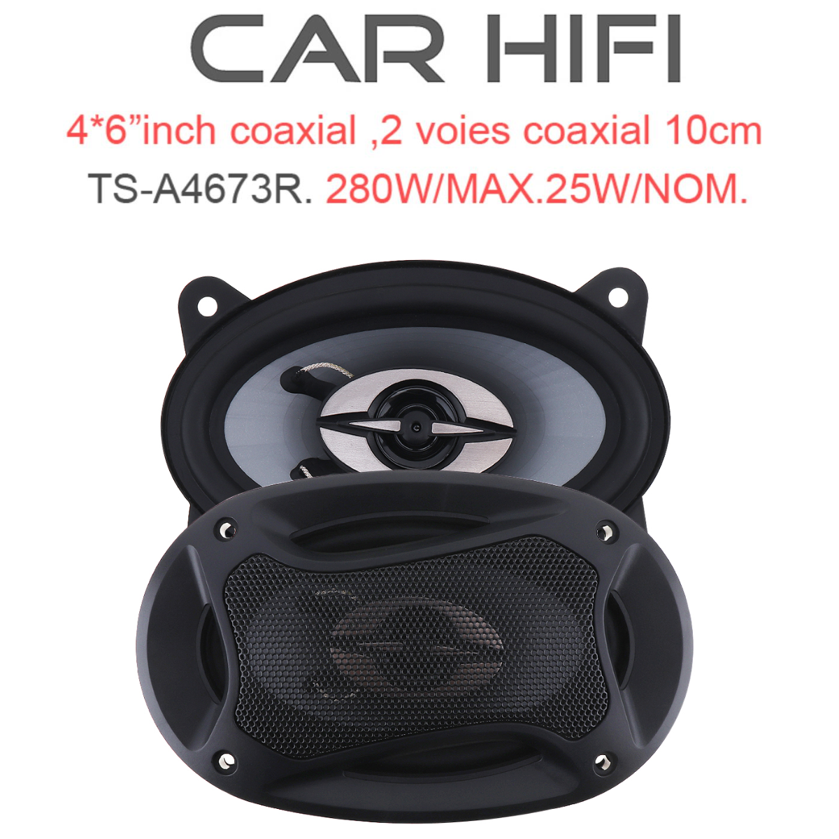 Wallpaper #0GjUI5MBSpphPi3-fza6112 2pcs Set 4 X 6 Inch 280w Car Speaker Ts A4673r Vehicle Door Auto Audio
