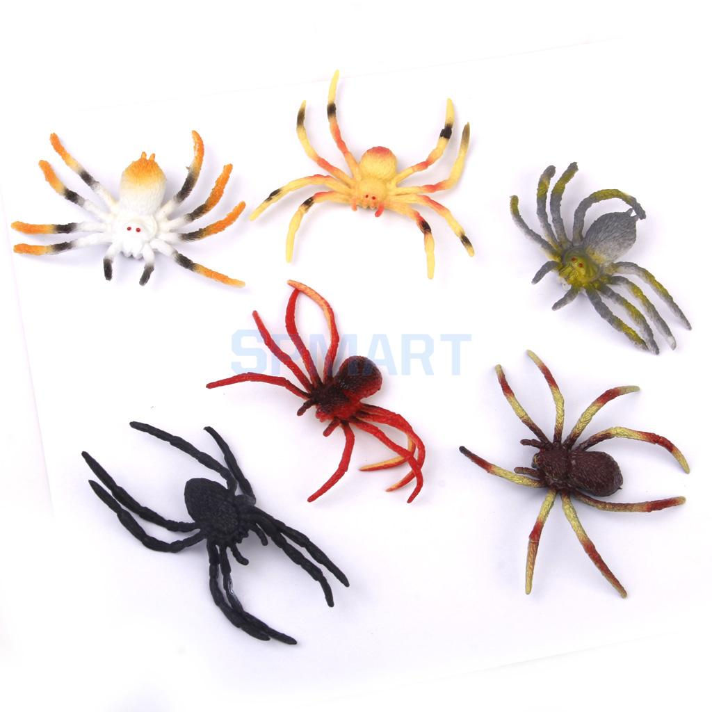 Wallpaper #1fQOOpMBKFX8bn3r-3cr16 Plastic Pvc Spider Model Kids Toy 6pcs Multi Color Educational Toy