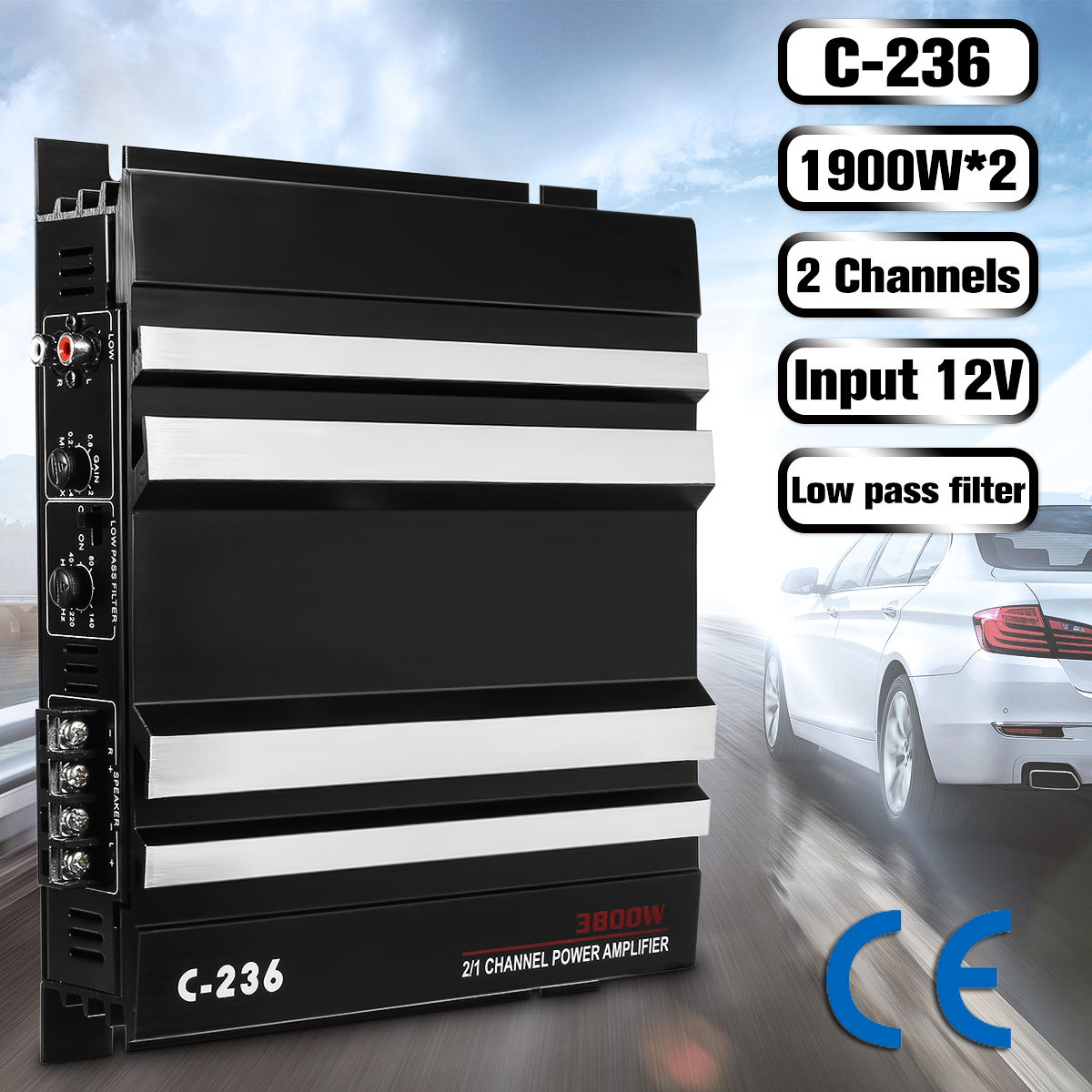 Wallpaper #Vmd4EJMBSpphPi3-_vMf172 Kroak 3800 Watt 2 Channel 12v Car Audio Power Amplifier Amp Aluminum