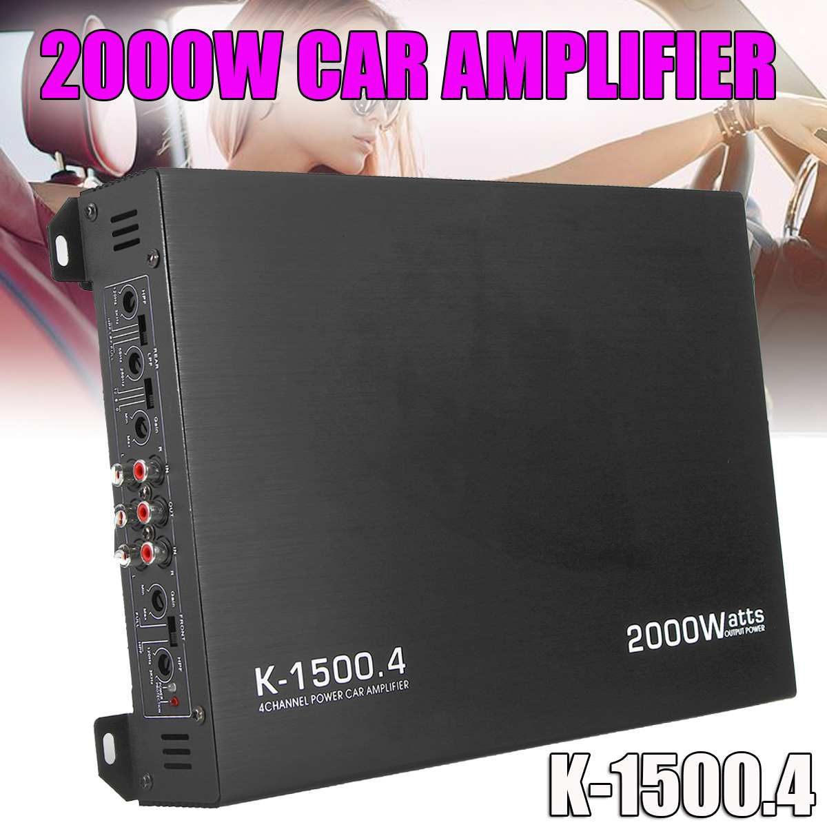 Wallpaper #Vmd4EJMBSpphPi3-_vMf108 2000 Watt 4 Channel Car Auto Audio Amplifier Power Stereo Amp Aluminum