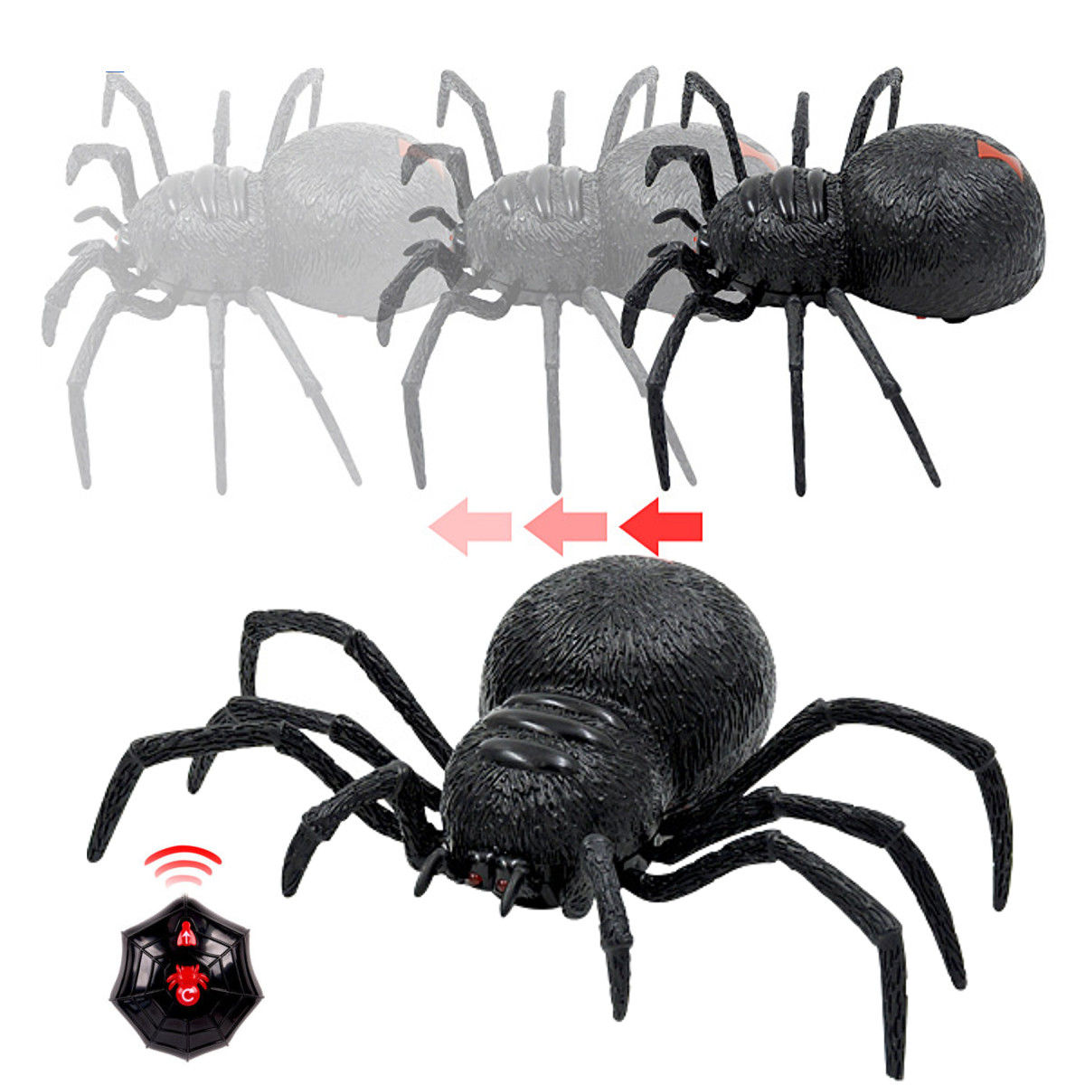 Wallpaper #1fQOOpMBKFX8bn3r-3cr10 Remote Control Simulation Spiders Prank Toy Kids Children Gift