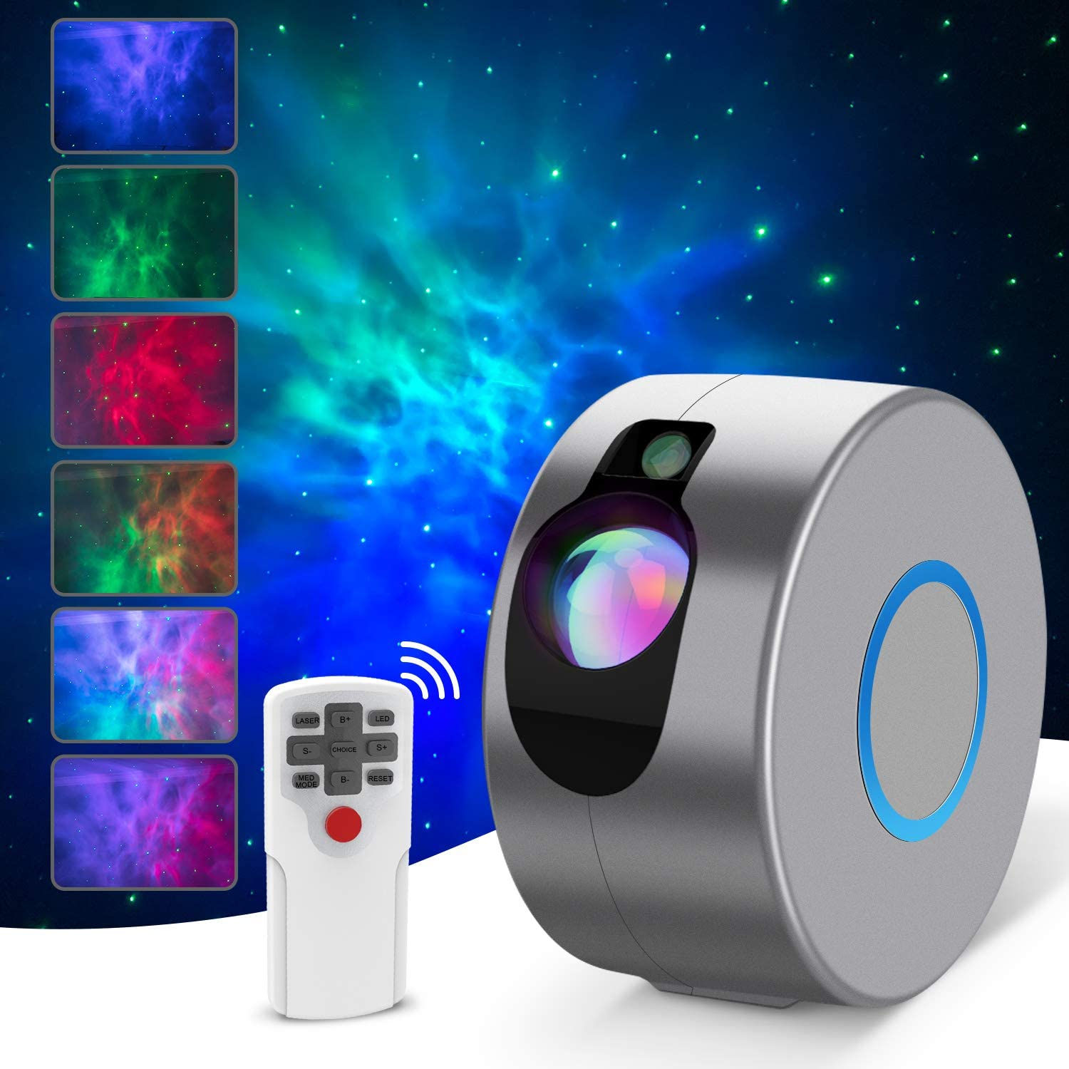 Wallpaper #eGcxC5MBSpphPi3-4dgp72 Colorful Starry Sky Galaxy Projector Light Rotating Water Waving Night