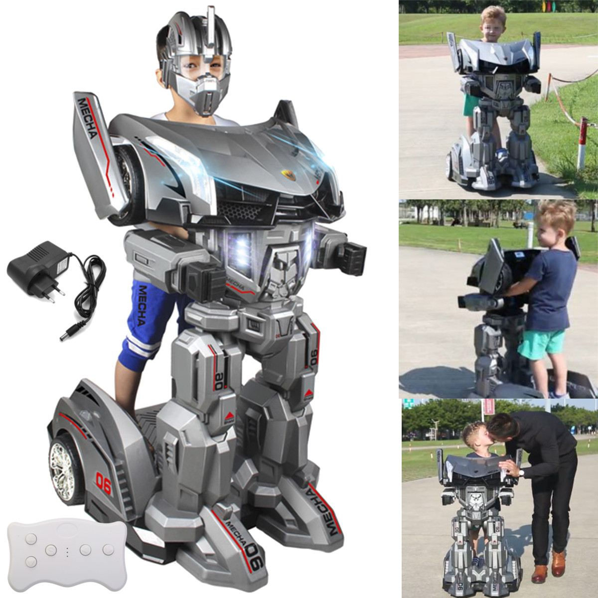 Wallpaper #HWcK_pIBSpphPi3-ZJ54310 Remote Control Ride on Humanoid Robot Car Toy Movable Transformer Car
