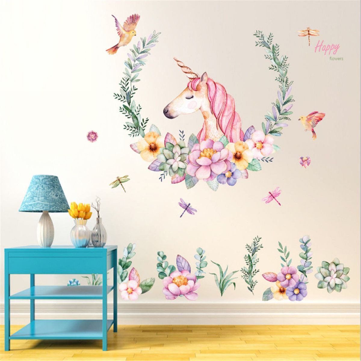 Wallpaper #zWc47JIBSpphPi3-gFEE163 Jx Lclyl Unicorn Wall Decal Mural Sticker Art Removable Vinyl Home