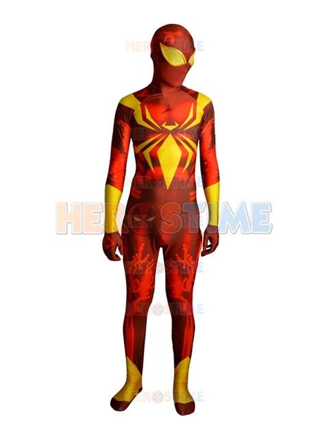 Wallpaper #Ibgg3JIBJvJKYCmEBPqR145 Iron Spider Armor Costume V2 Lycra Spandex 3D Printed Zentai Spiderman