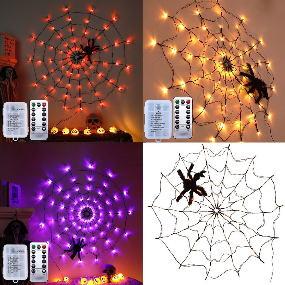 Wallpaper #zpwf4pIBZHQxiYarj74D319 100cm Diameter Halloween Spider Web Fairy String Lights Battery Box