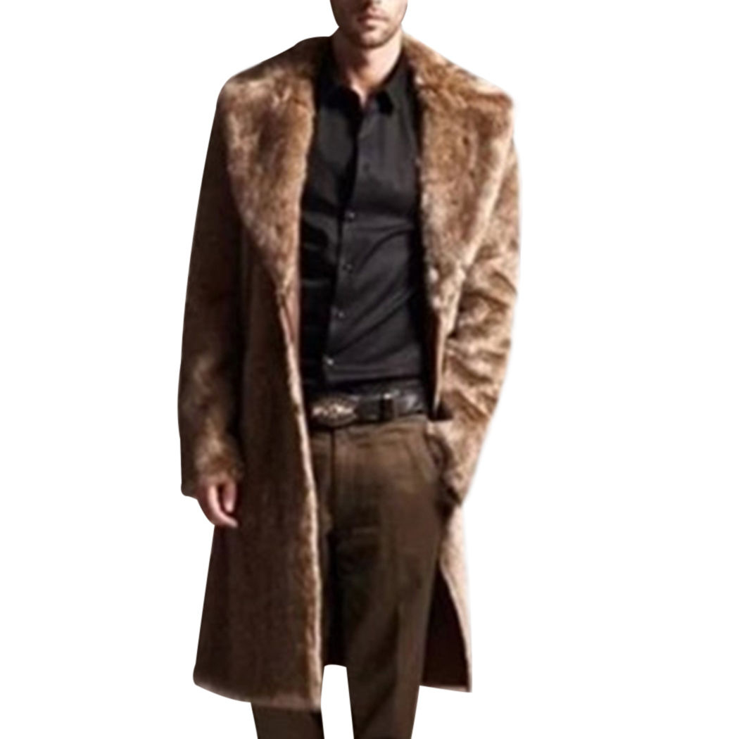 Wallpaper #kyxGSZMB0E1QgA7wmPIG98 Long Faux Fur Coat Men Winter Faux Fur Jacket on Both Sides Coat Mens