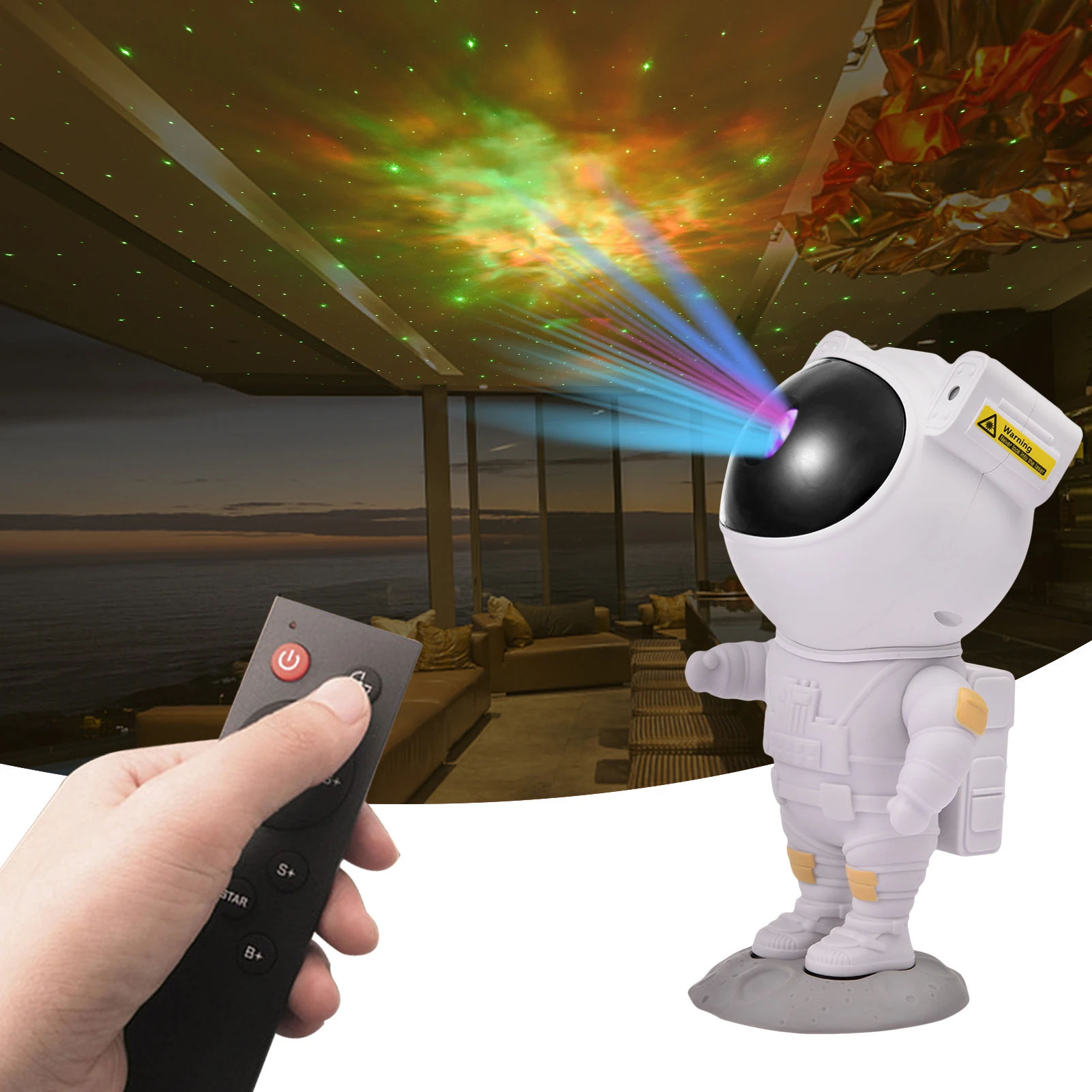 Wallpaper #eGcxC5MBSpphPi3-4dgp42 Starry Sky Astronaut Night Light Galaxy Star Projector Lamp with Remote
