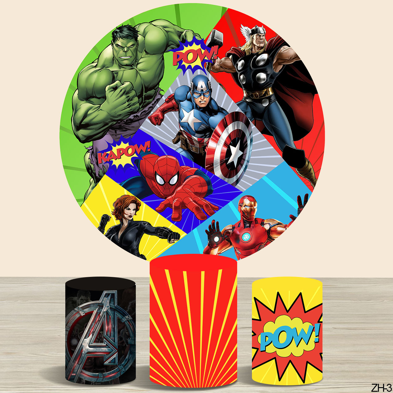 Wallpaper #gWcT-pIBSpphPi3-GI85270 Avengers Baby Shower Circle Background Marvel Hero Birthday Party