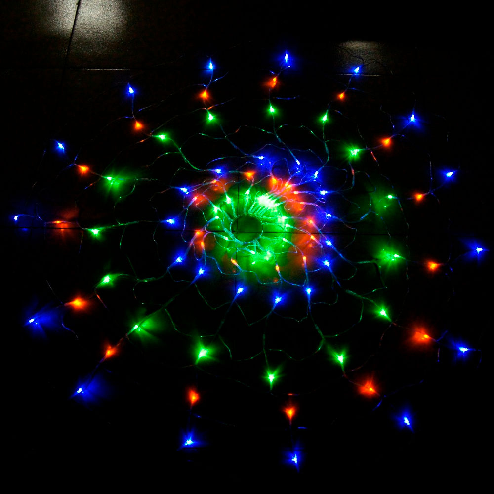Wallpaper #zpwf4pIBZHQxiYarj74D294 15m Diameter Us Plug 110v Colorful Spider Web String Lights with Mini
