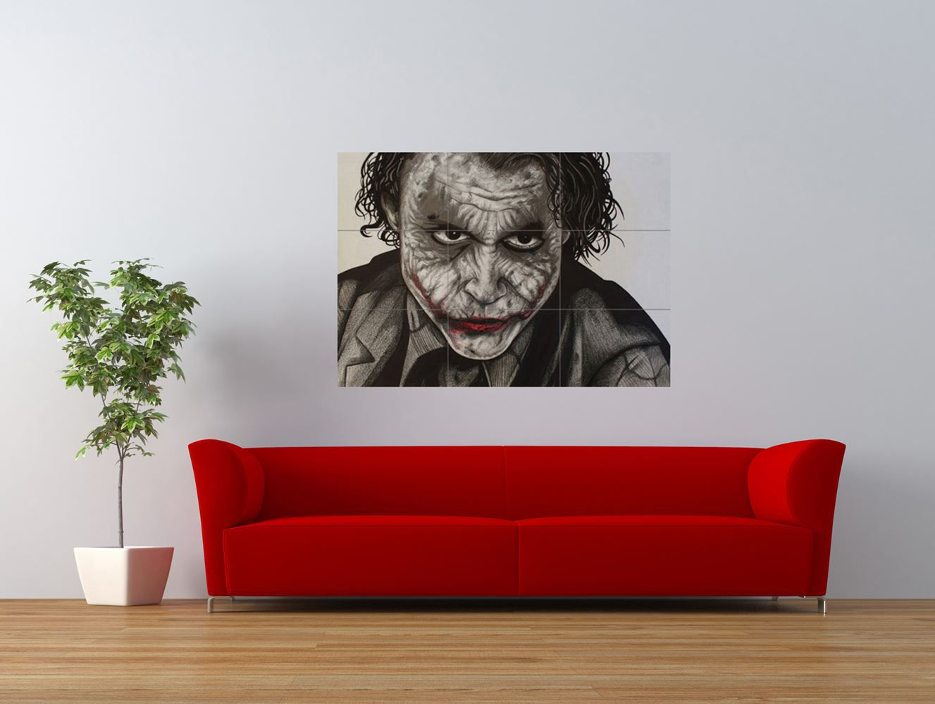 Wallpaper #XR0pLZMBlOZrFDOkq8-d193 Joker Dark Knight Heath Ledger Batman Giant Art Print Panel Poster