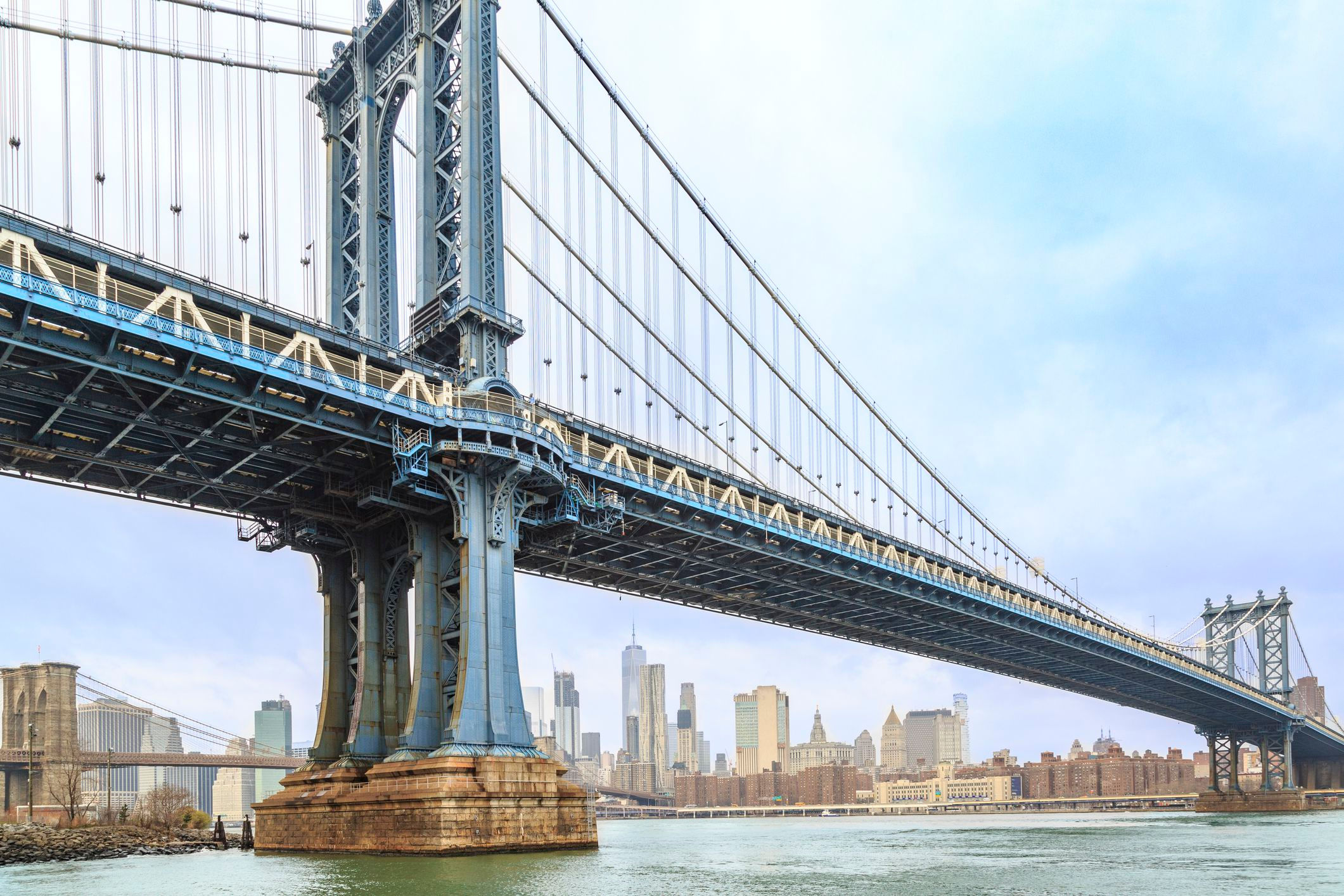 Wallpaper #66e34 Brooklyn Bridge in New York the Iconic Crossing Between Manhattan and