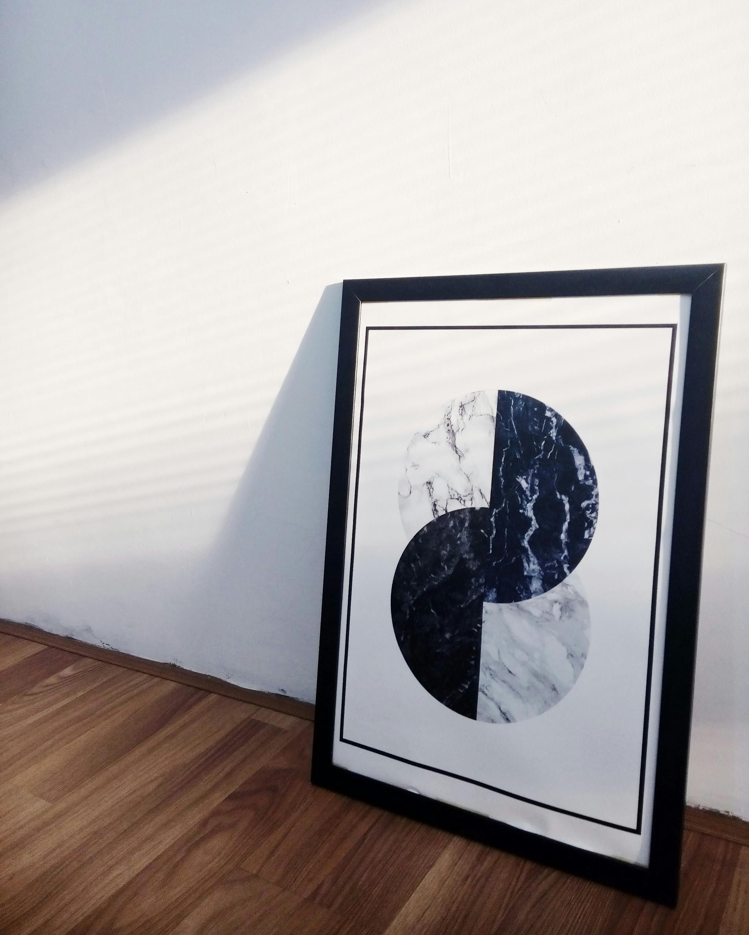 Wallpaper #BGcL6JIBSpphPi3-SDu_237 Black and White Abstract Painting on Wall Free Stock Photo