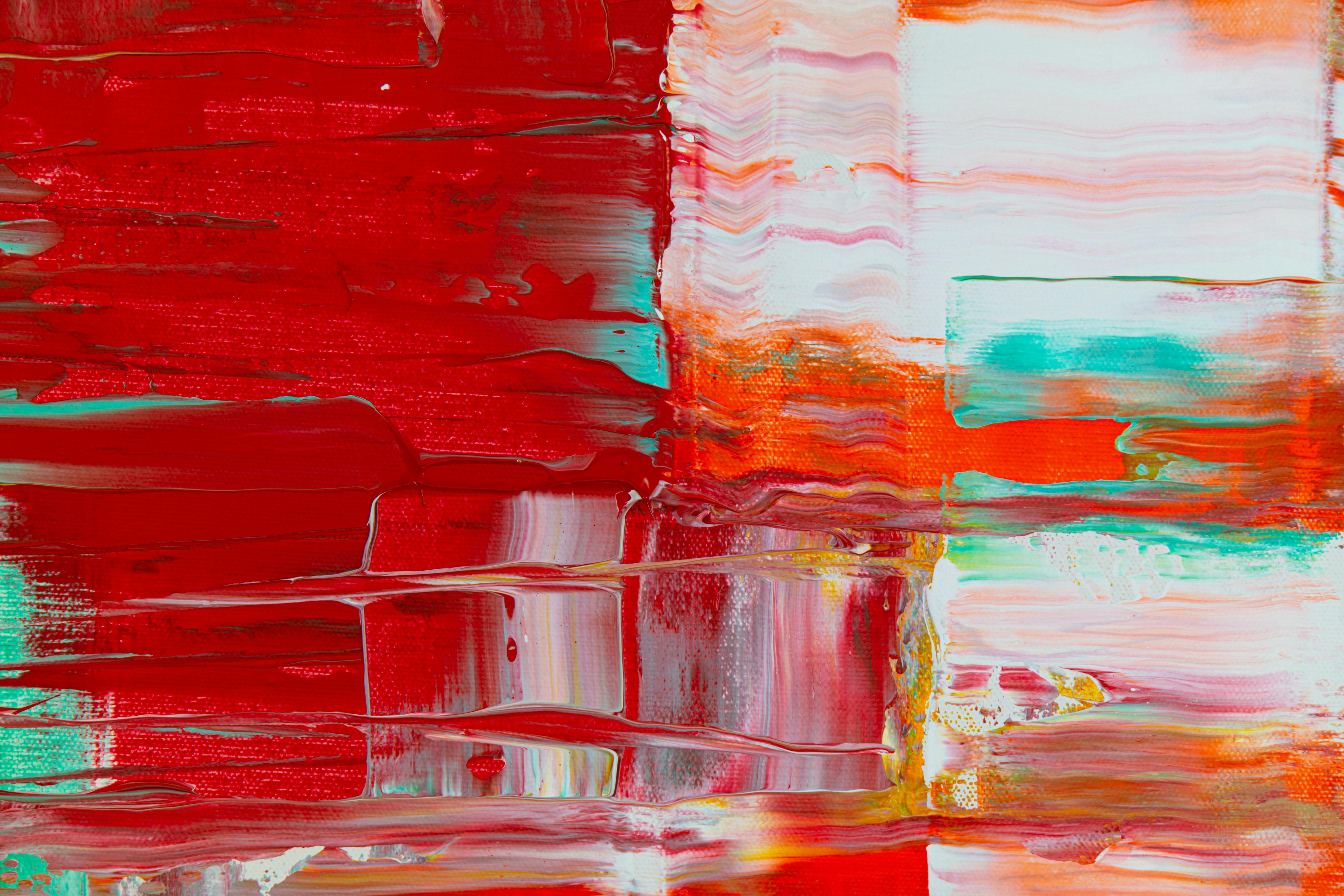 Wallpaper #BGcL6JIBSpphPi3-SDu_46 Red and White Abstract Painting Free Stock Photo