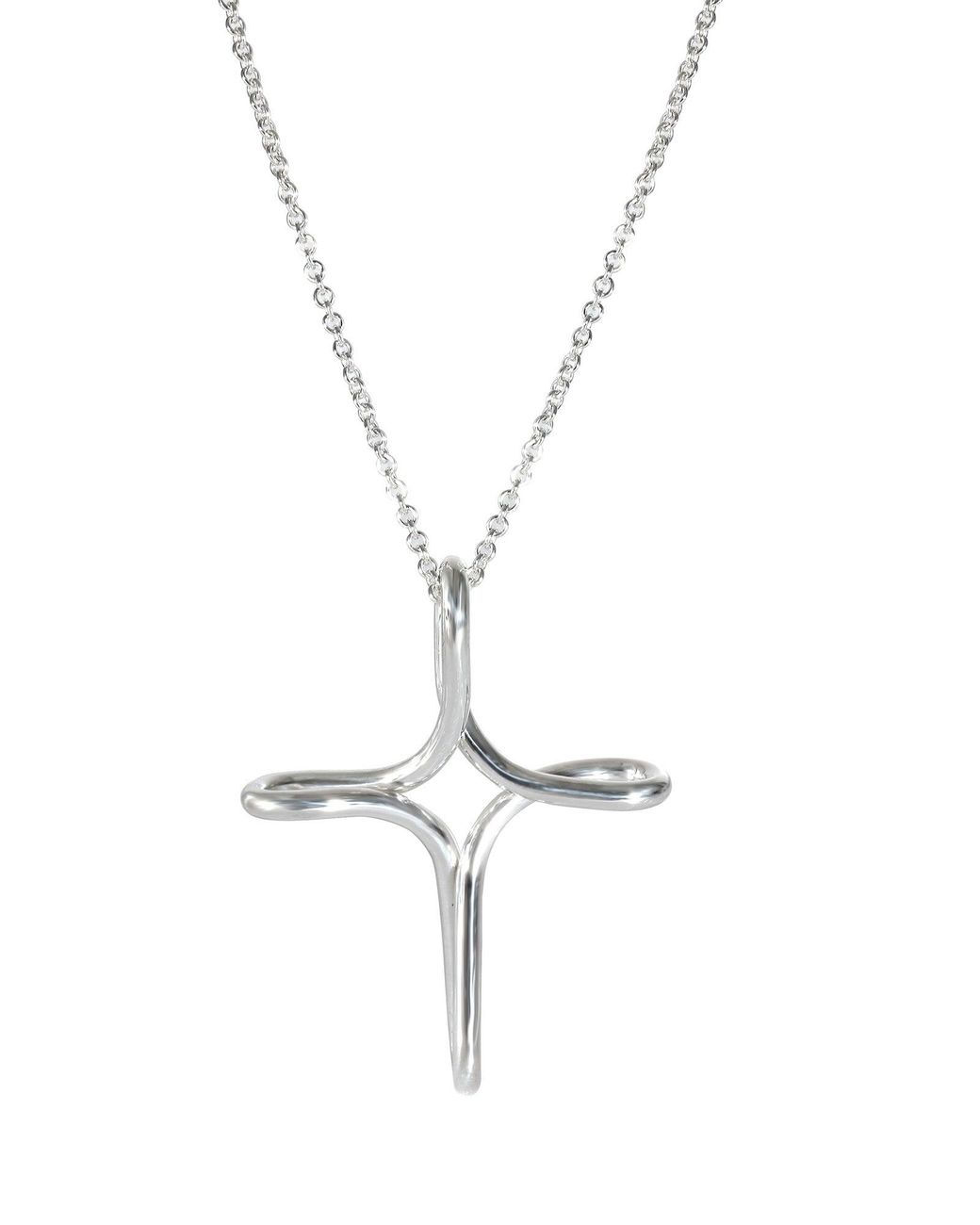 Wallpaper #zWdqCZMBSpphPi3-2s_N390 Tiffany Co Elsa Peretti Infinity Cross Pendant in Sterling Silver on