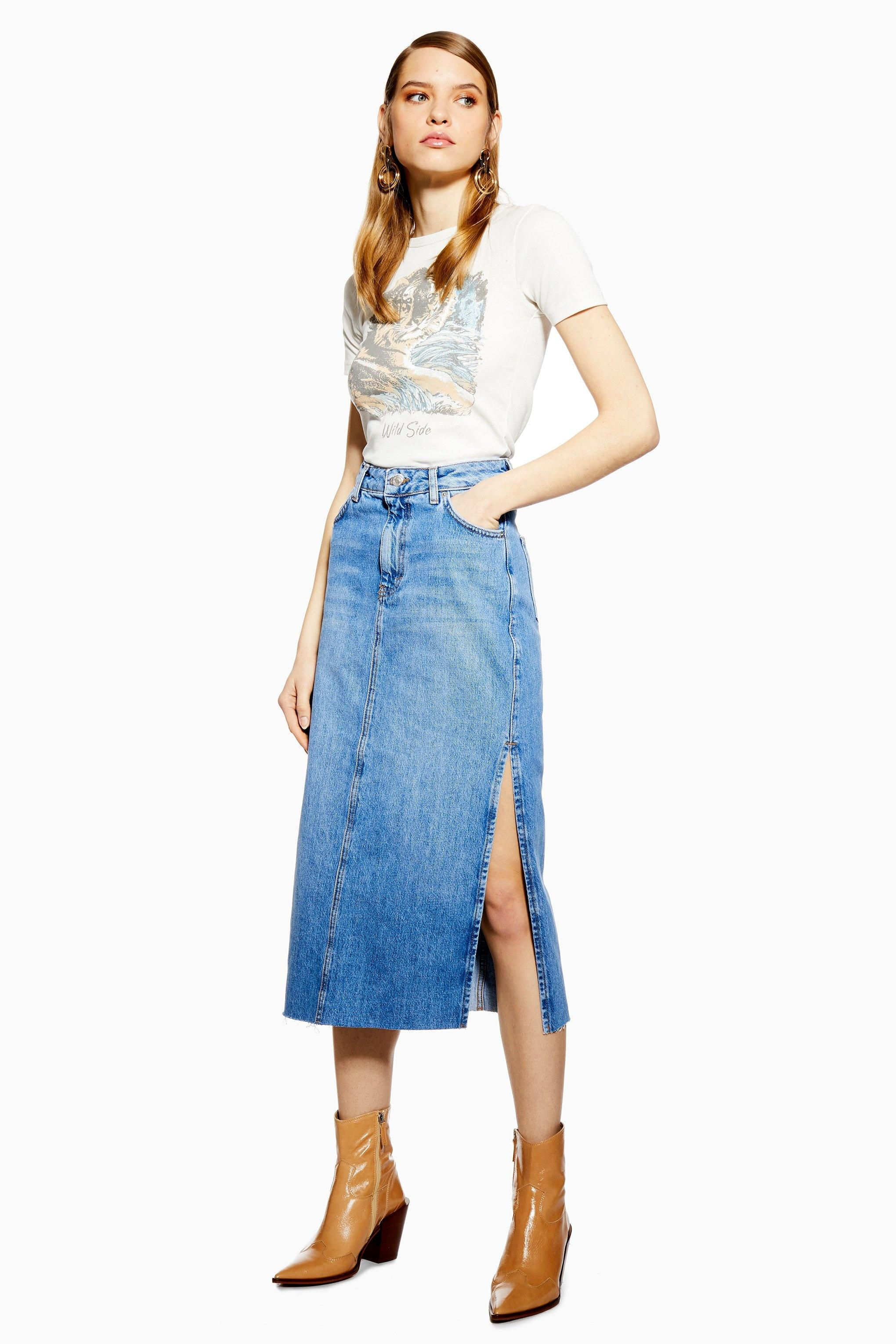 Wallpaper #1DADC Missguided Blue Authentic Vintage Superstretch Denim Mini Skirt Lyst