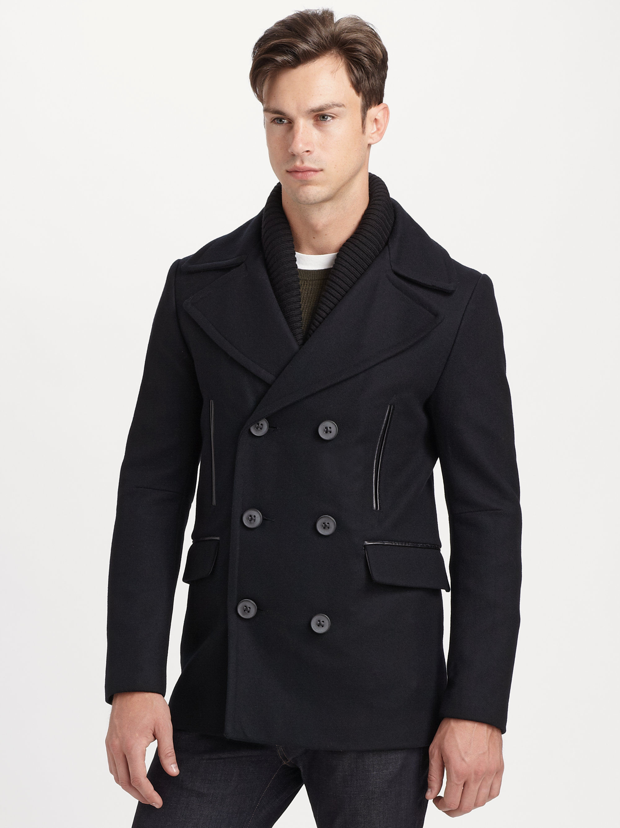 Wallpaper #kyxGSZMB0E1QgA7wmPIG166 Mackage Alvin Pea Coat in Black for Men Lyst