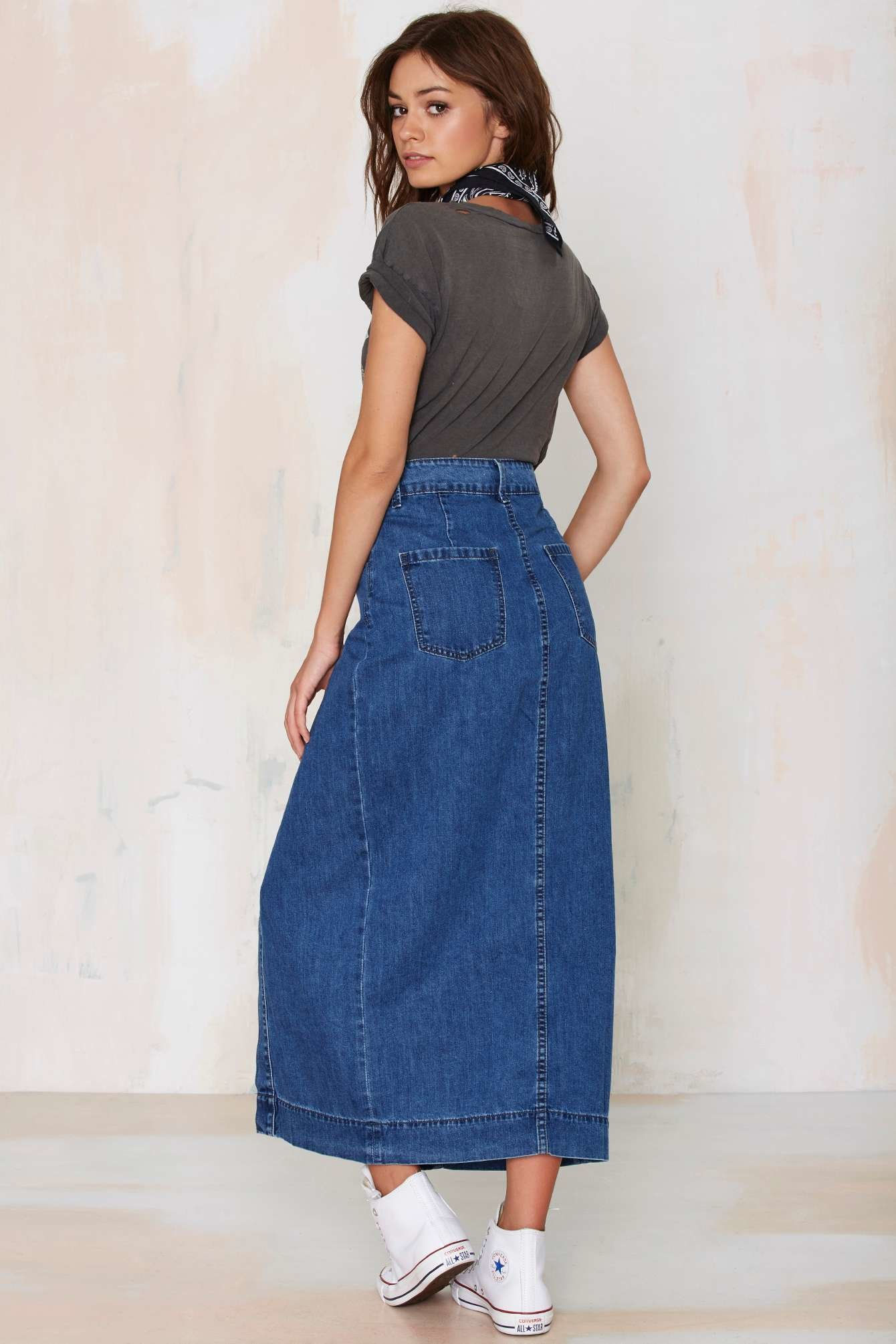 Wallpaper #1DADC Missguided Blue Authentic Vintage Superstretch Denim Mini Skirt Lyst