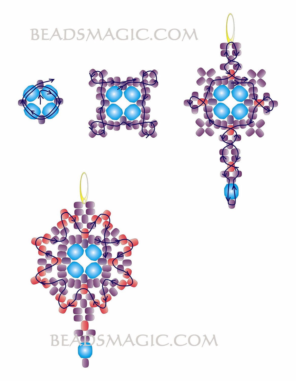 Wallpaper #Tmd395IBSpphPi3-tobx490 Free Pattern for Earrings Violet Beads Magic Bloglovin