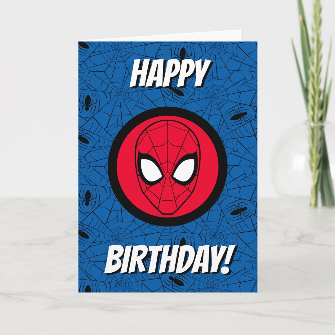 Wallpaper #fULzPJMBOBpx0NhmUcKW216 Spider Man Head Logo Card Zazzle