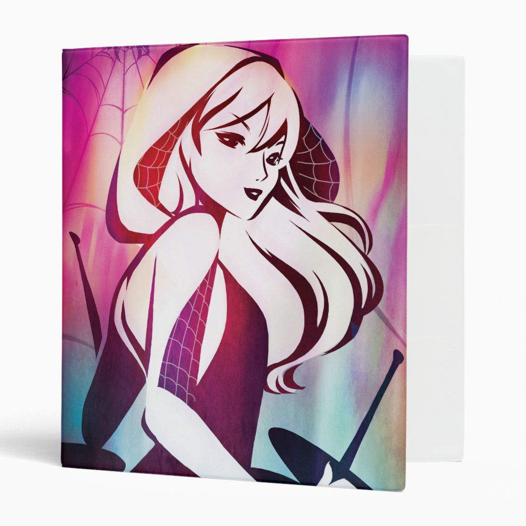 Wallpaper #X_REOpMBKFX8bn3rY3gq126 Marvel Rising Ghost Spider Stylized Graphic 3 Ring Binder Zazzle