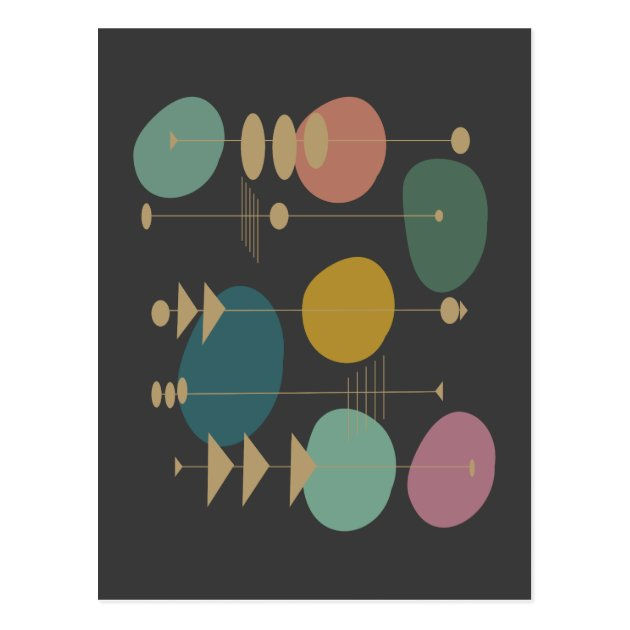 Wallpaper #2LgT3ZIBJvJKYCmEjv7f91 Retro Atomic Space Age Mid Century Modern Postcard Zazzlecom
