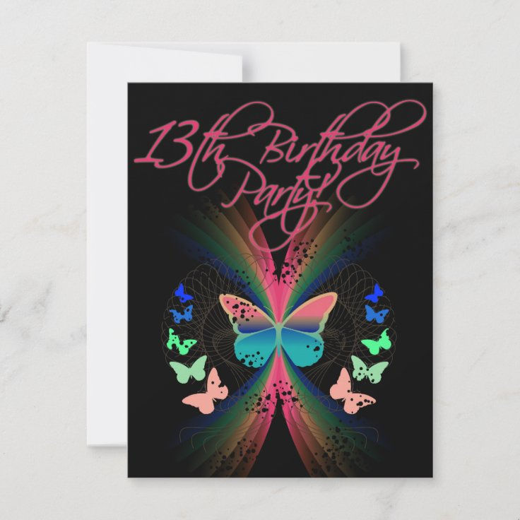 Wallpaper #Fbht2JIBJvJKYCmEc-ga303 13th Birthday Party Invitation Zazzle