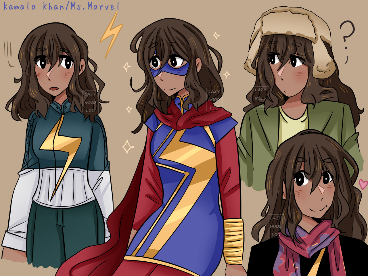 Wallpaper #LzHaNZMB5zzyi_yYW1in139 Kamala Khan Fan Art Lazywoodlog Illustrations Art Street