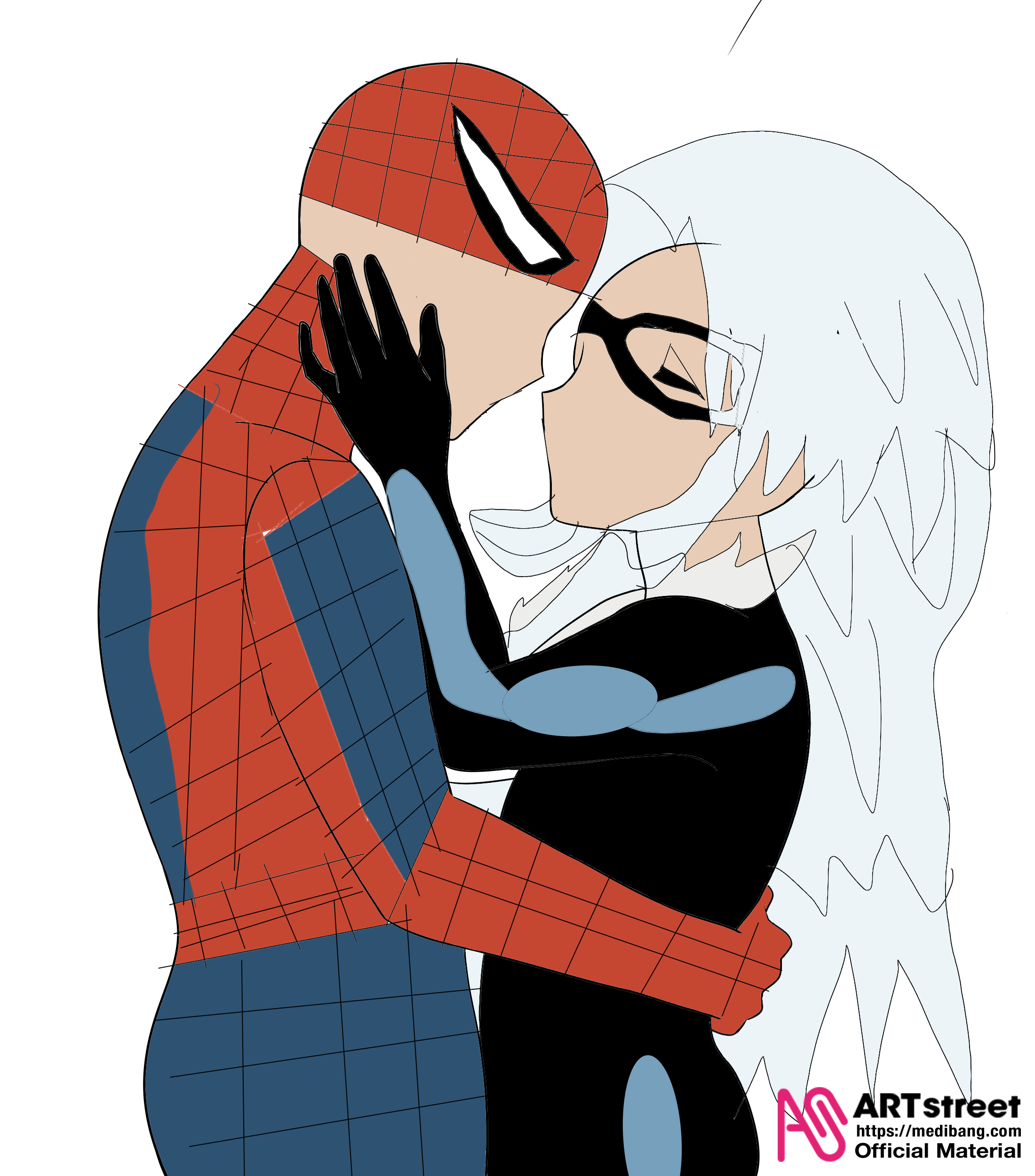 Wallpaper #3RnJJY8BtGB6xQ78xobS55 Spider Man and Black Cat Manga Nu Illustrations Art Street
