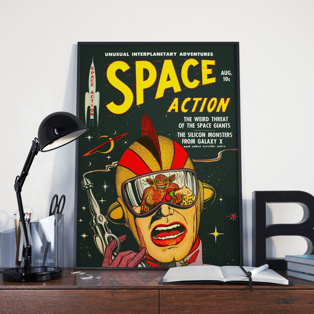 Wallpaper #4H3s7o4Bnwiau_P6aQRC52 Vintage Science Fiction Space Action Vintage Sci Fi Print Vintage