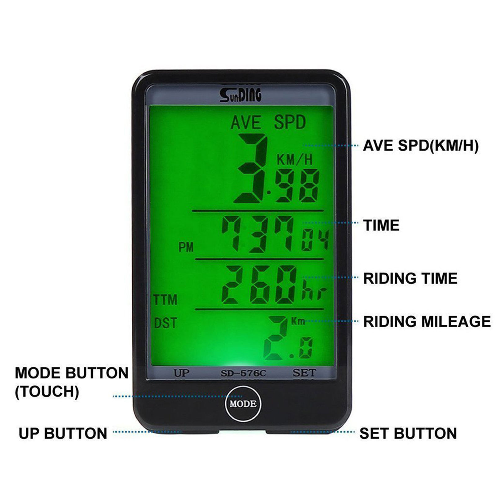 Wallpaper #zHdvJ5MB-pgBXx60VqUF170 Blacklight Lcd Digital Cycle Computer Bicycle Speedometer Odometer