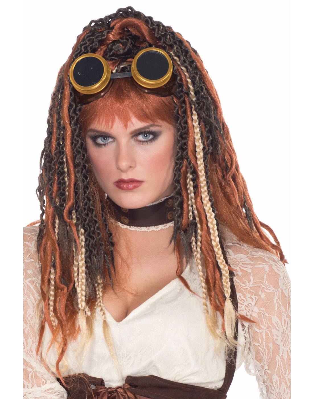 Wallpaper #1WhoJJMBSpphPi3-ETjA12 Steampunk Havoc Dreads Womens Adult Fantasy Costume Brown Wig eBay