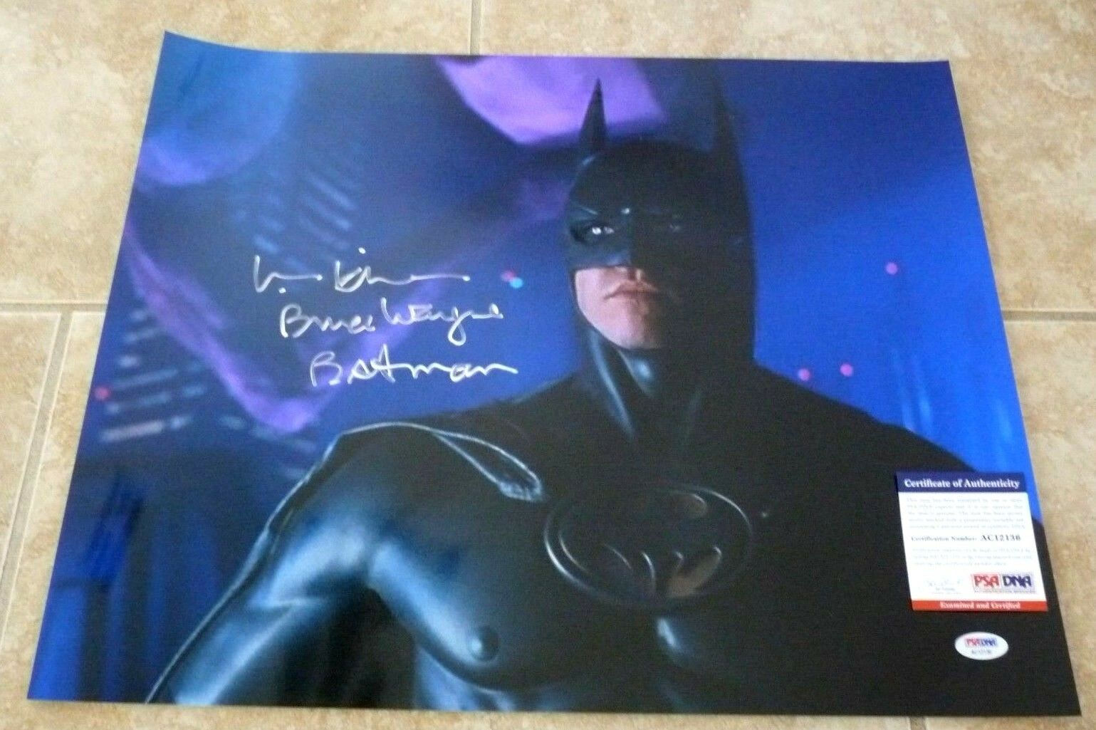 Wallpaper #y-qQUpMBlwTYPL18Uwmg163 Val Kilmer Batman Bruce Wayne Signed Autographed 16x20 Photo Psa