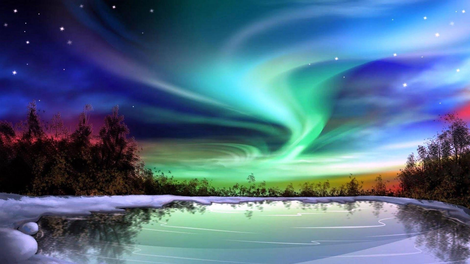 Wallpaper #9e7df 1920x1080 Aurora Northern Lights 4K Laptop Full HD 1080p HD 4K