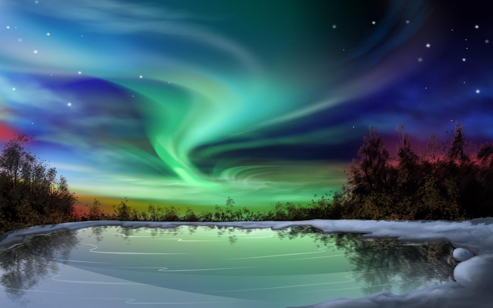 Wallpaper #9e7df 1920x1080 Aurora Northern Lights 4K Laptop Full HD 1080p HD 4K