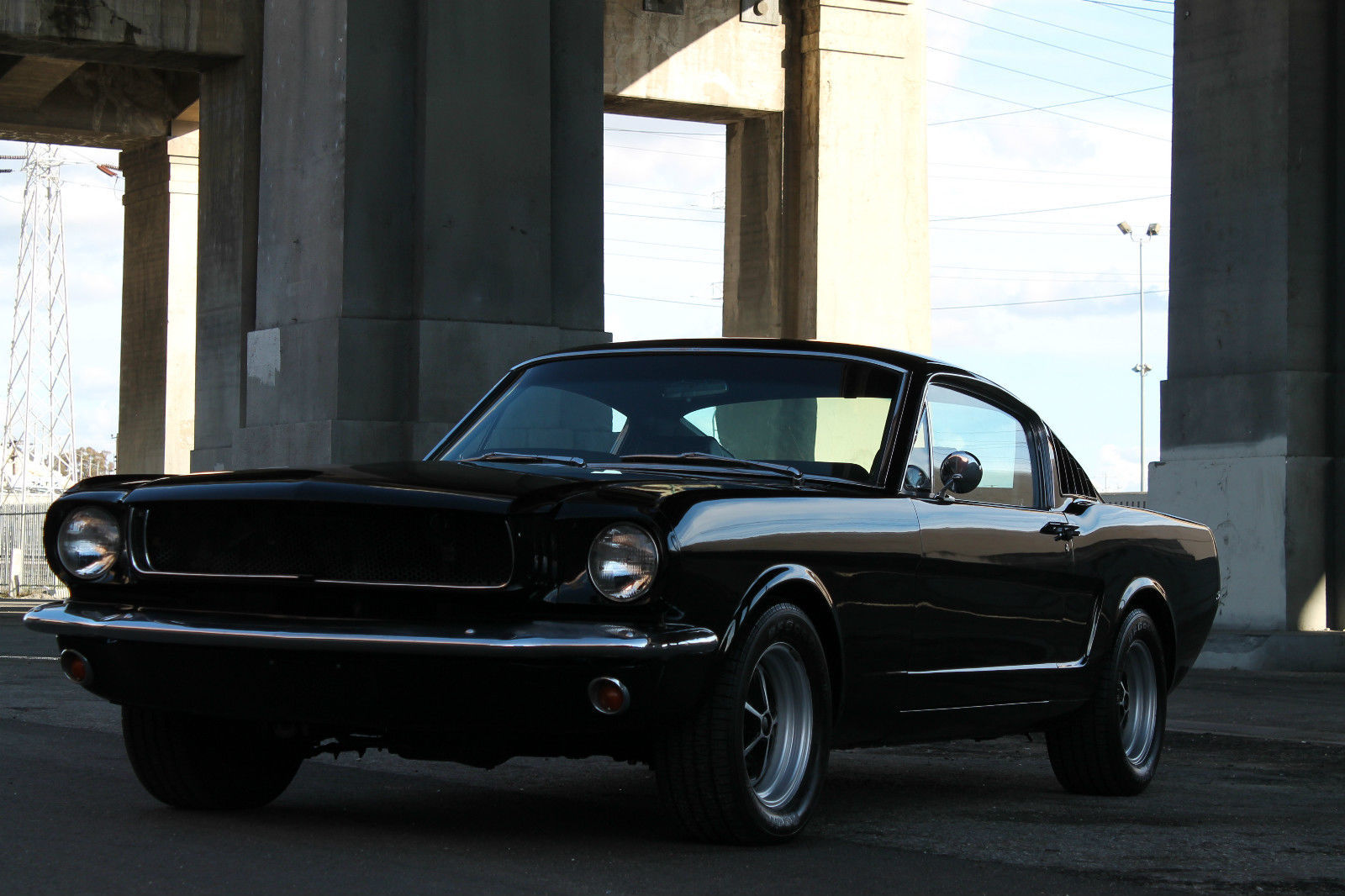 Wallpaper #8kU8k44B7YBJg1BVLp7j7 1965 Ford Mustang Fastback Black on Black