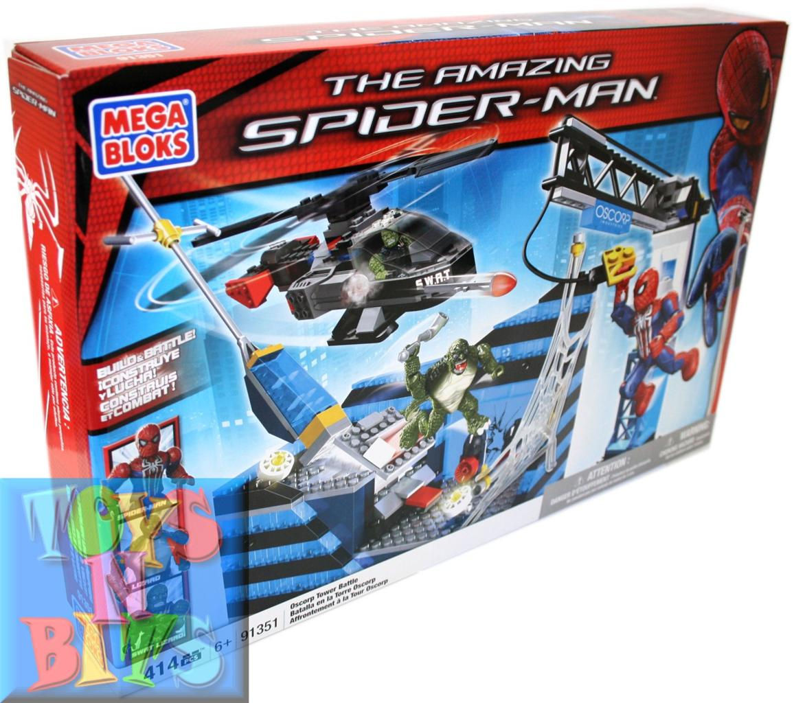 Wallpaper #Z1gfNJMBzN9vxX34uDsd164 Mega Bloks the Amazing Spider Man Oscorp Tower Battle 91351 414 Pieces