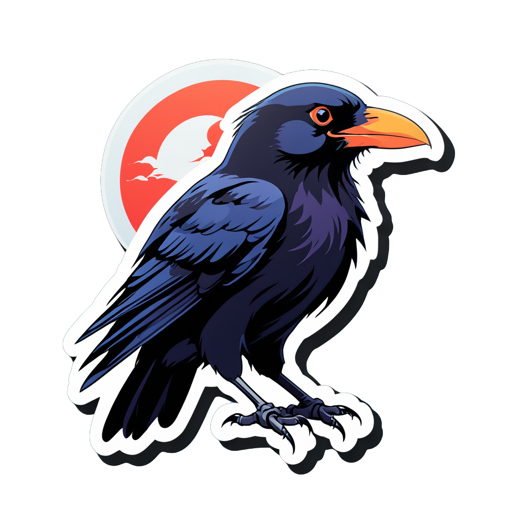 Wallpaper #cDFKNZMB5zzyi_yYTVYy402 I Made an AI Sticker of Crow Japan