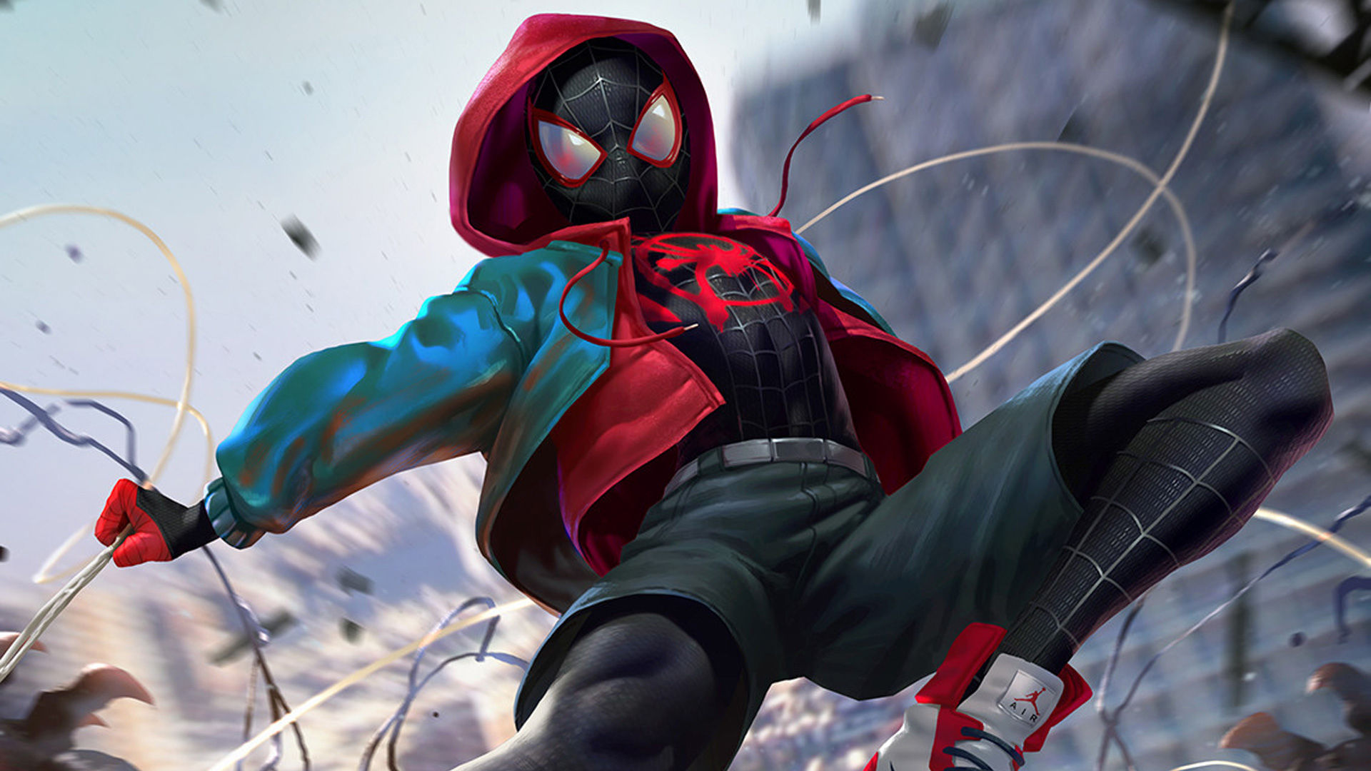 Wallpaper #_2di95IBSpphPi3-QYXq428 Spider Man into the Spider Verse Miles Morales Wallpapers HD