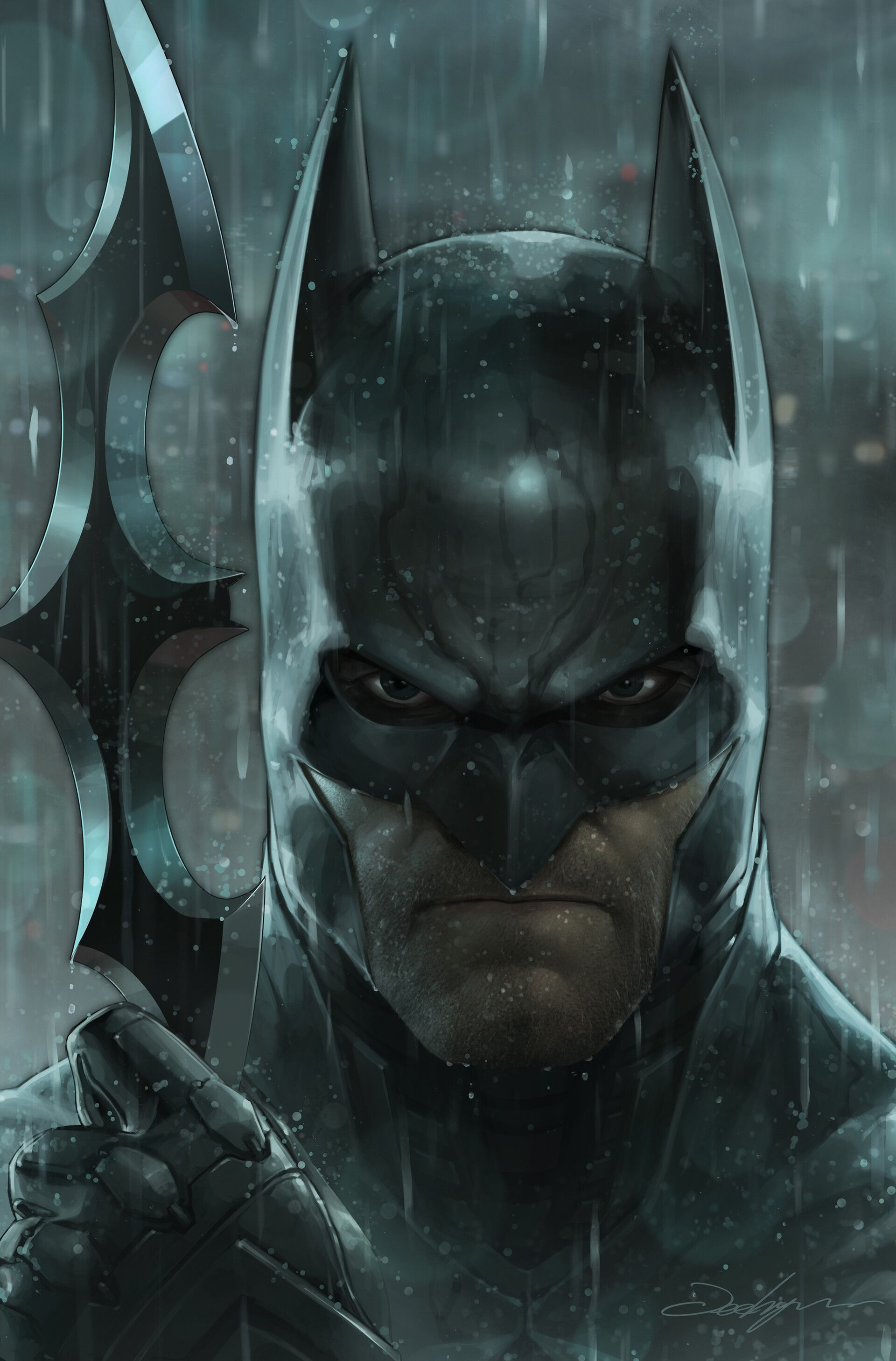 Wallpaper #XQBO644BSdW8dNouMRE127 1193876 Rain Angry Batman Artwork Men Comic Art Rare Gallery HD