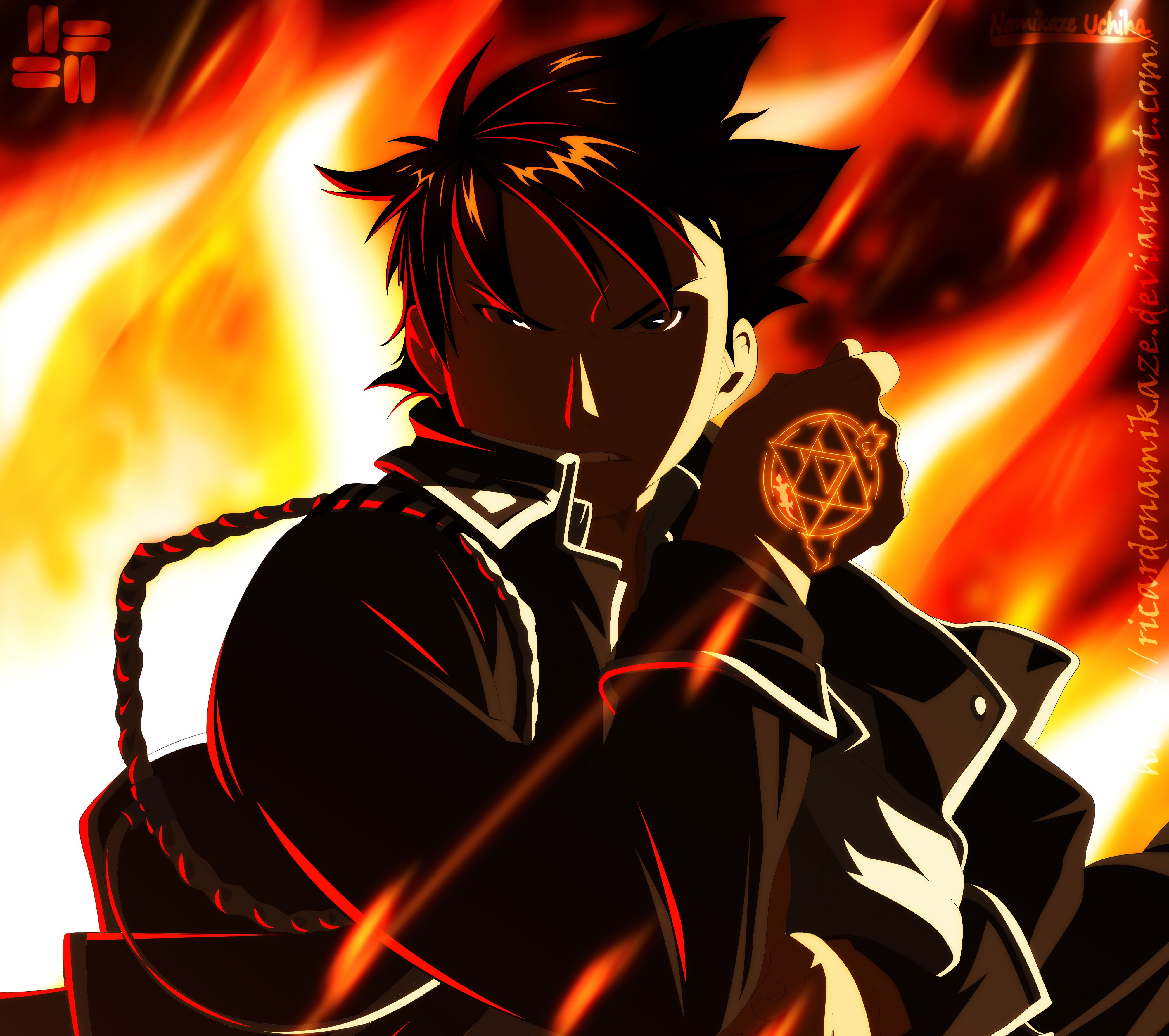 Wallpaper #f6bbb Full Metal Alchemist Roy Mustang Flame Alchemy Decal Etsy