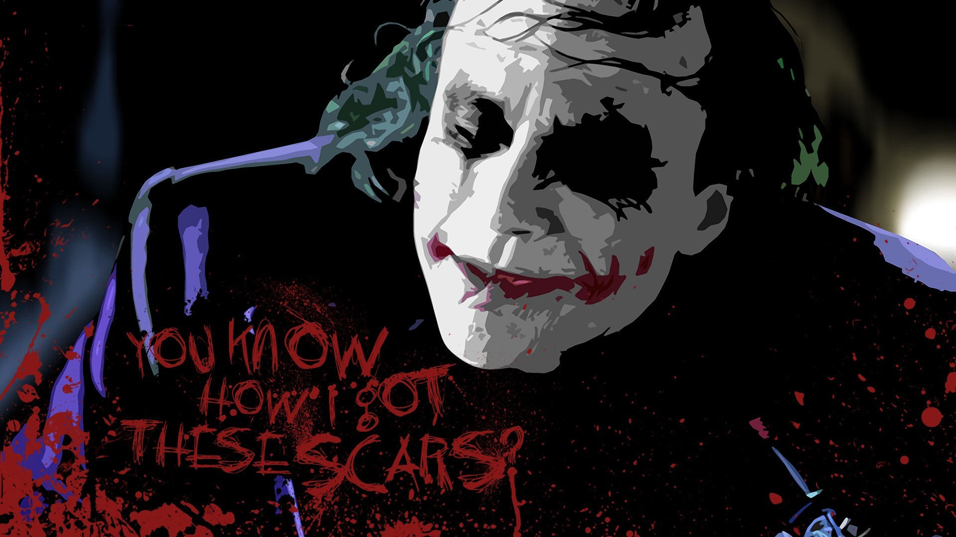 Wallpaper #6xqXUZMB1yWOL4qgNIF351 1920x1080 Joker Batman the Dark Knight Heath Ledger Movies Knife City