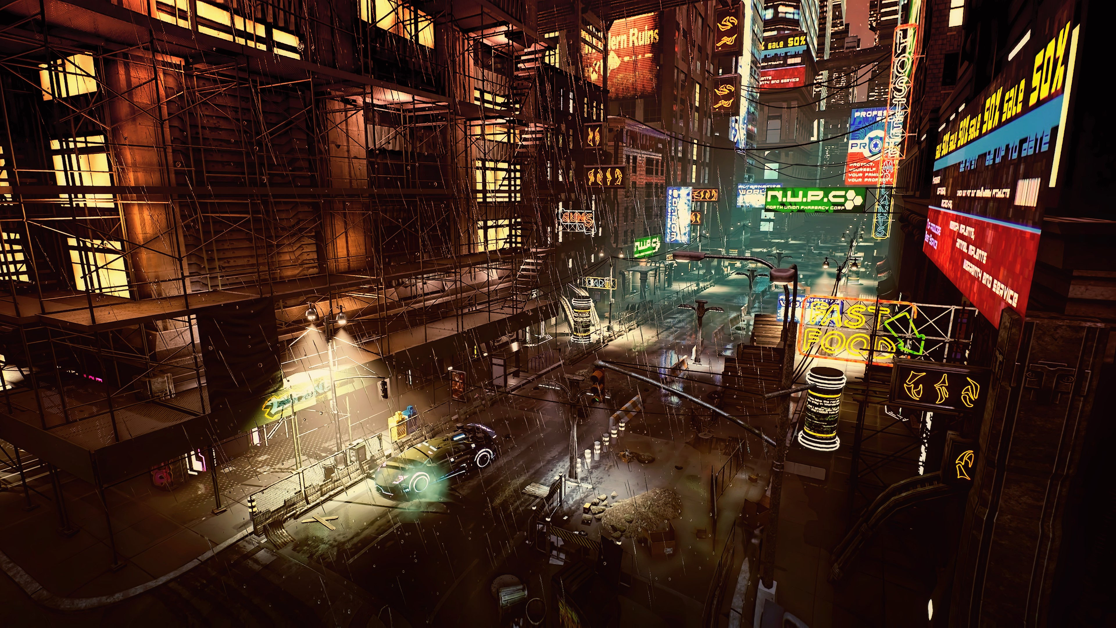 Wallpaper #nGgOHJMBSpphPi3-CSHM268 4K Cityscape Science Fiction Cgi Futuristic Cyberpunk 2077