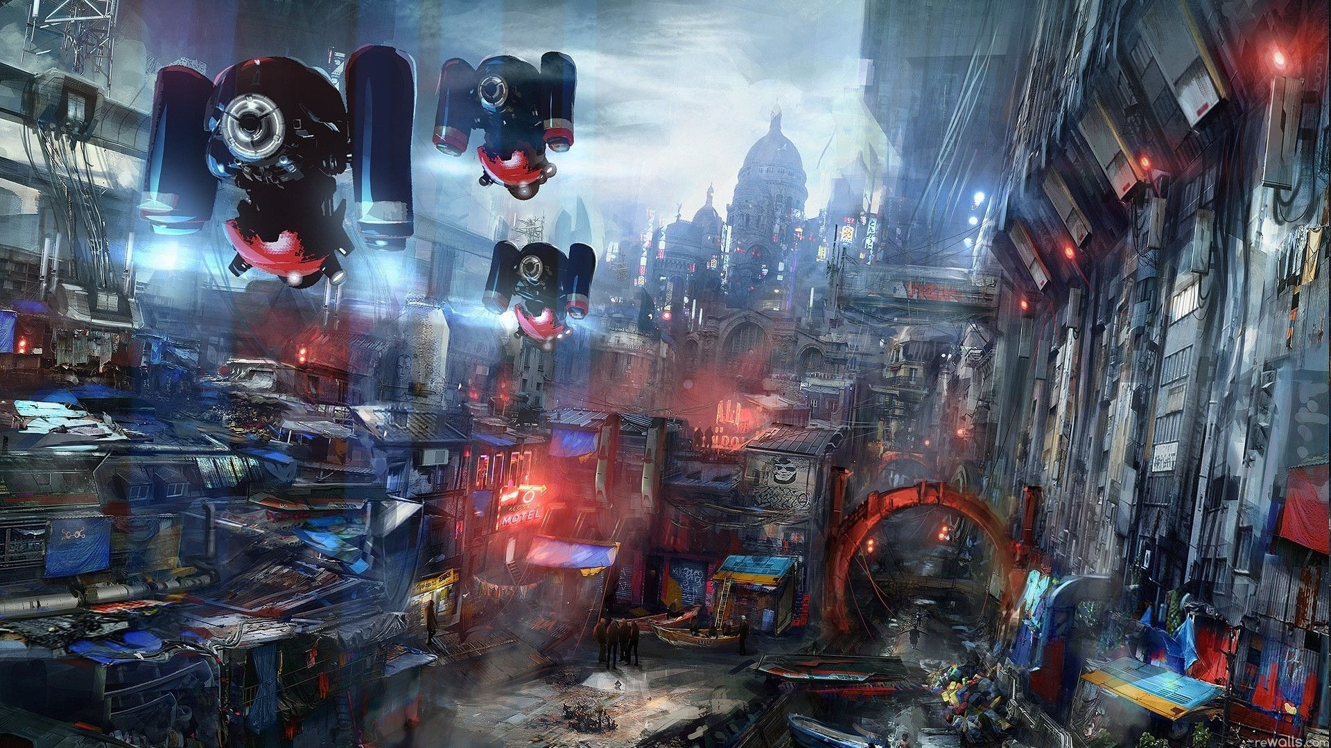 Wallpaper #95lDP5MBUcASHT6nWssT20 1188670 City Cyberpunk Futuristic Ghetto Remember Me Screenshot