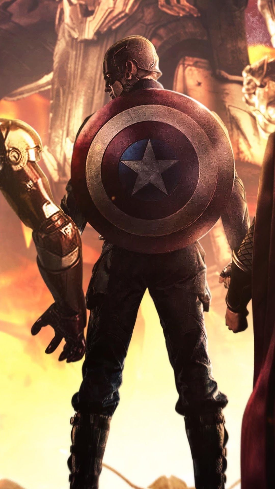 Wallpaper #631E8Y4Bnwiau_P69Aik11 333729 Avengers Endgame Iron Man Captain America Thor Phone HD