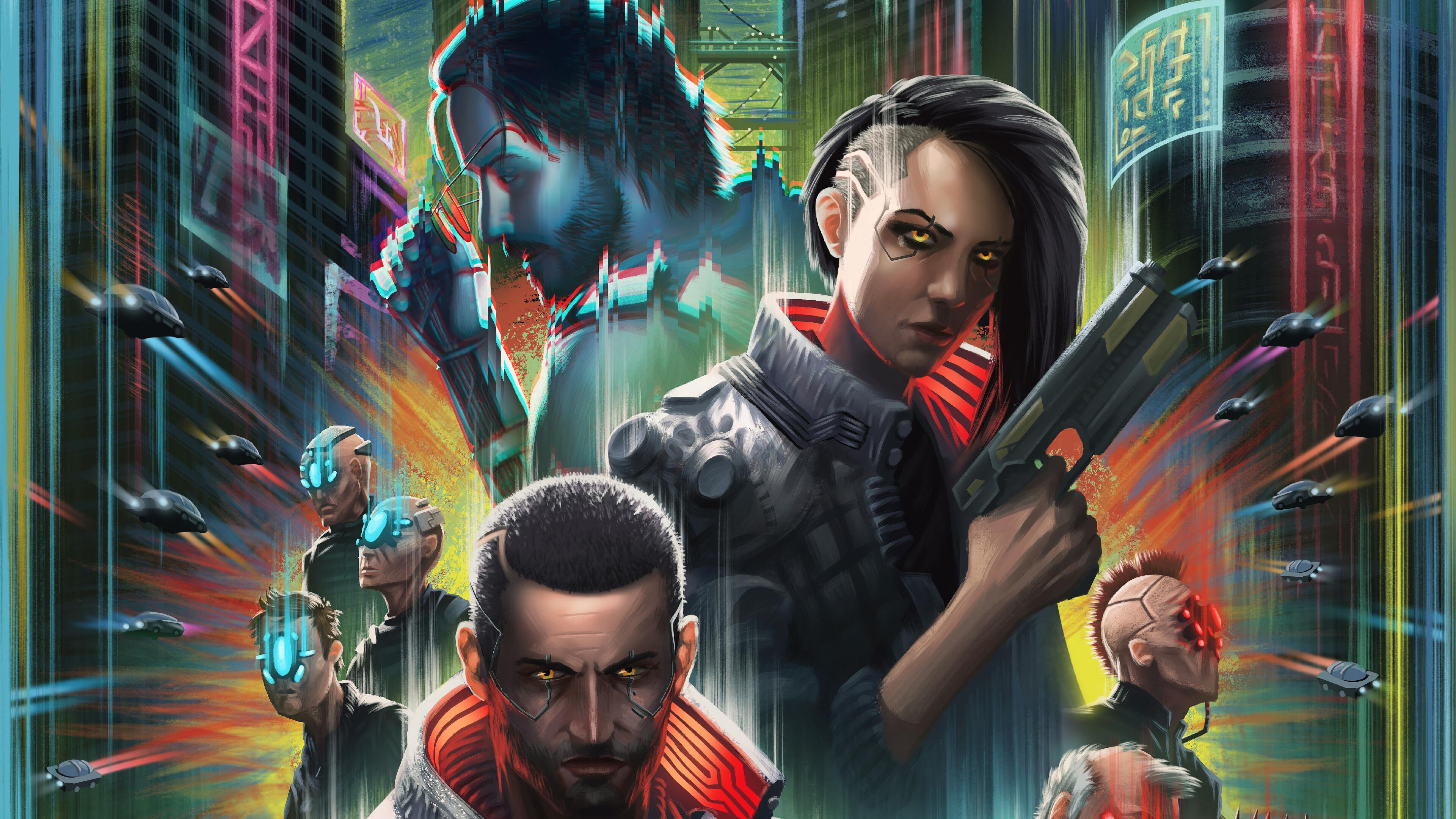 Wallpaper #YhmiII8BtGB6xQ78cn4p49 Cyberpunk 2077 Characters Art 4K HD Wallpaper
