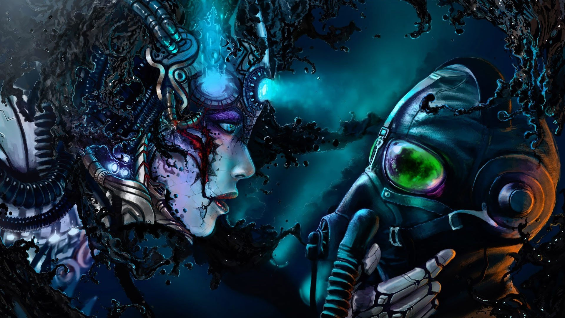 Wallpaper #PxrJUZMB1yWOL4qgiILX73 1920x1080 Artwork Women Concept Art Fantasy Art Cyborg Romantically